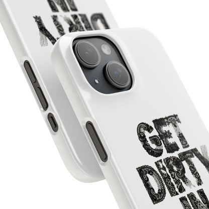 Get Dirty in Paris White Snap Case