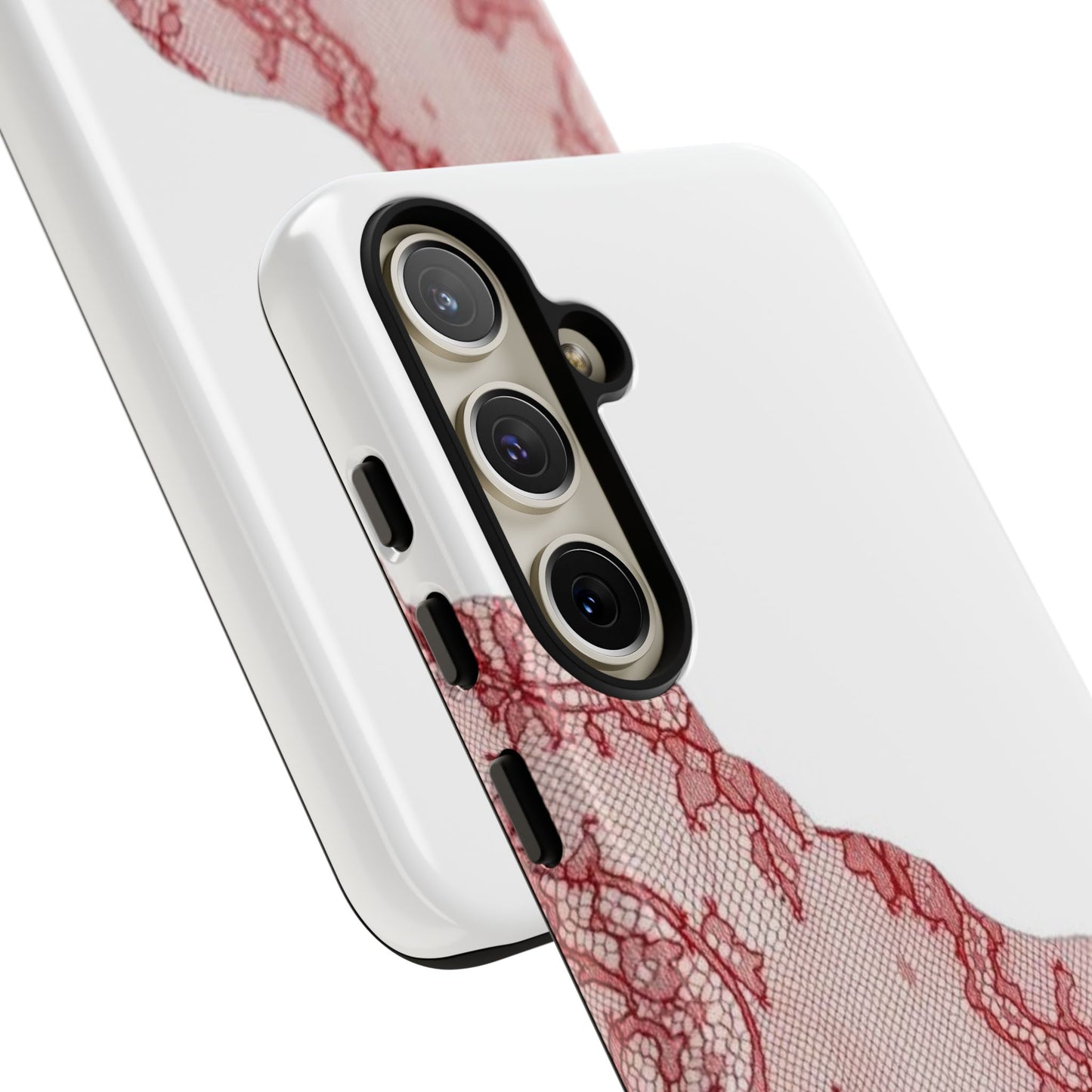 Red Lace Edge Tough Phone Case