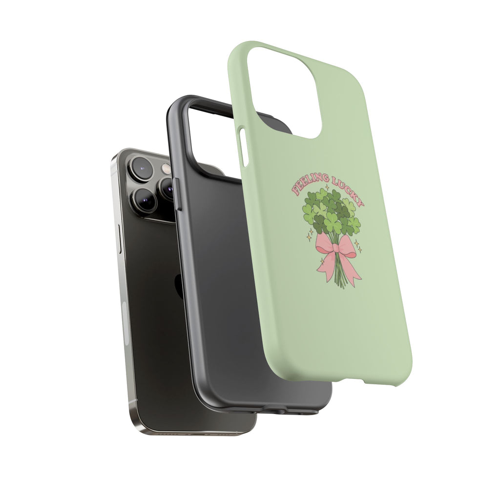 ‘Feeling Lucky' Clover Bouquet Tough Phone Case