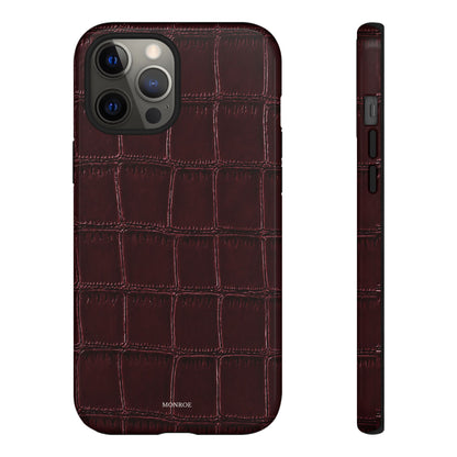 Burgundy Croc Tough Case