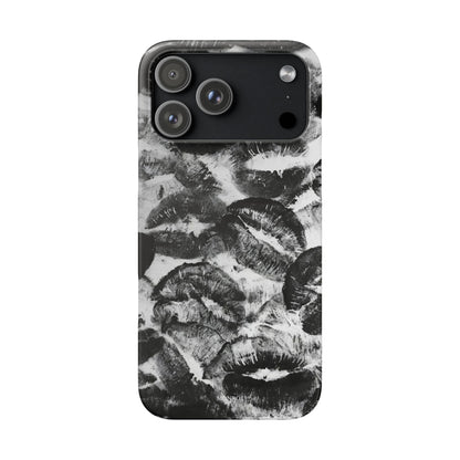 Black & White Kiss Print Case