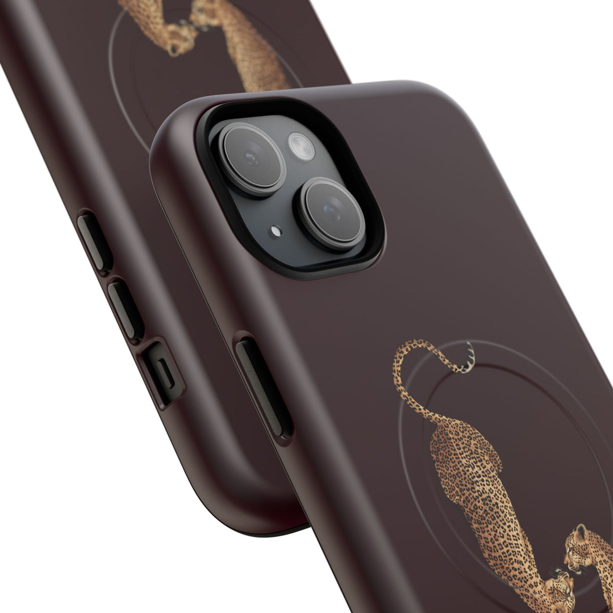 Burgundy Leopard Duo MagSafe Case