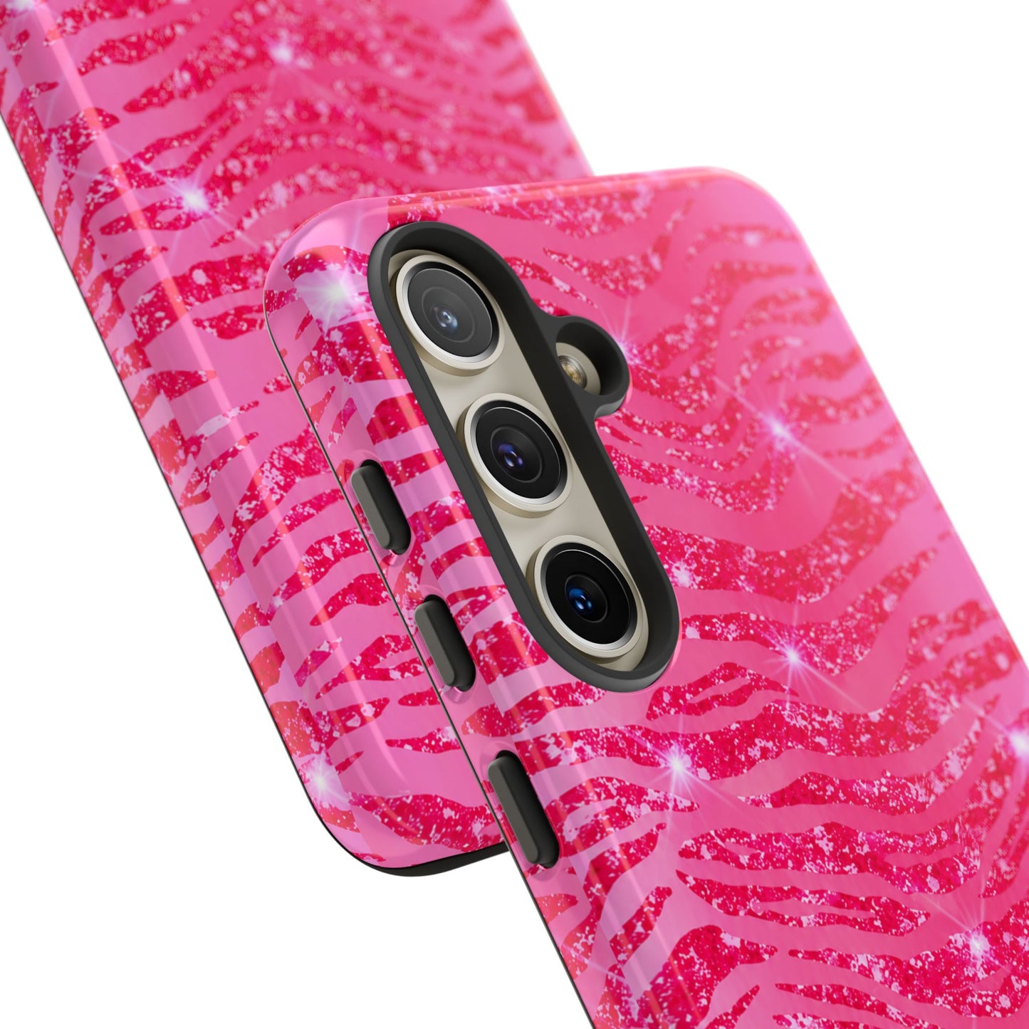 Pink Glitter Zebra Tough Case