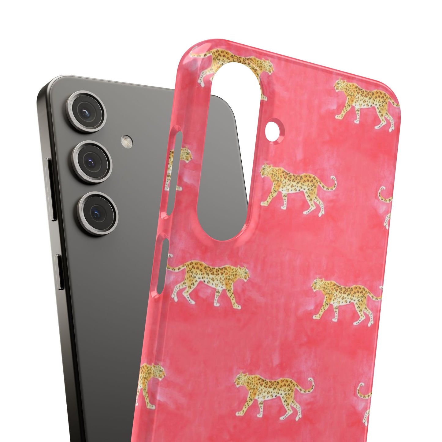 Pink Watercolor Leopard Case