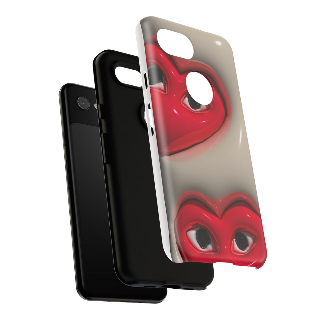 3D Hearts Phone Case