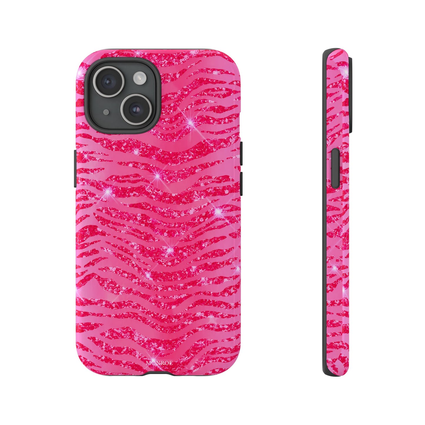 Pink Glitter Zebra Tough Case