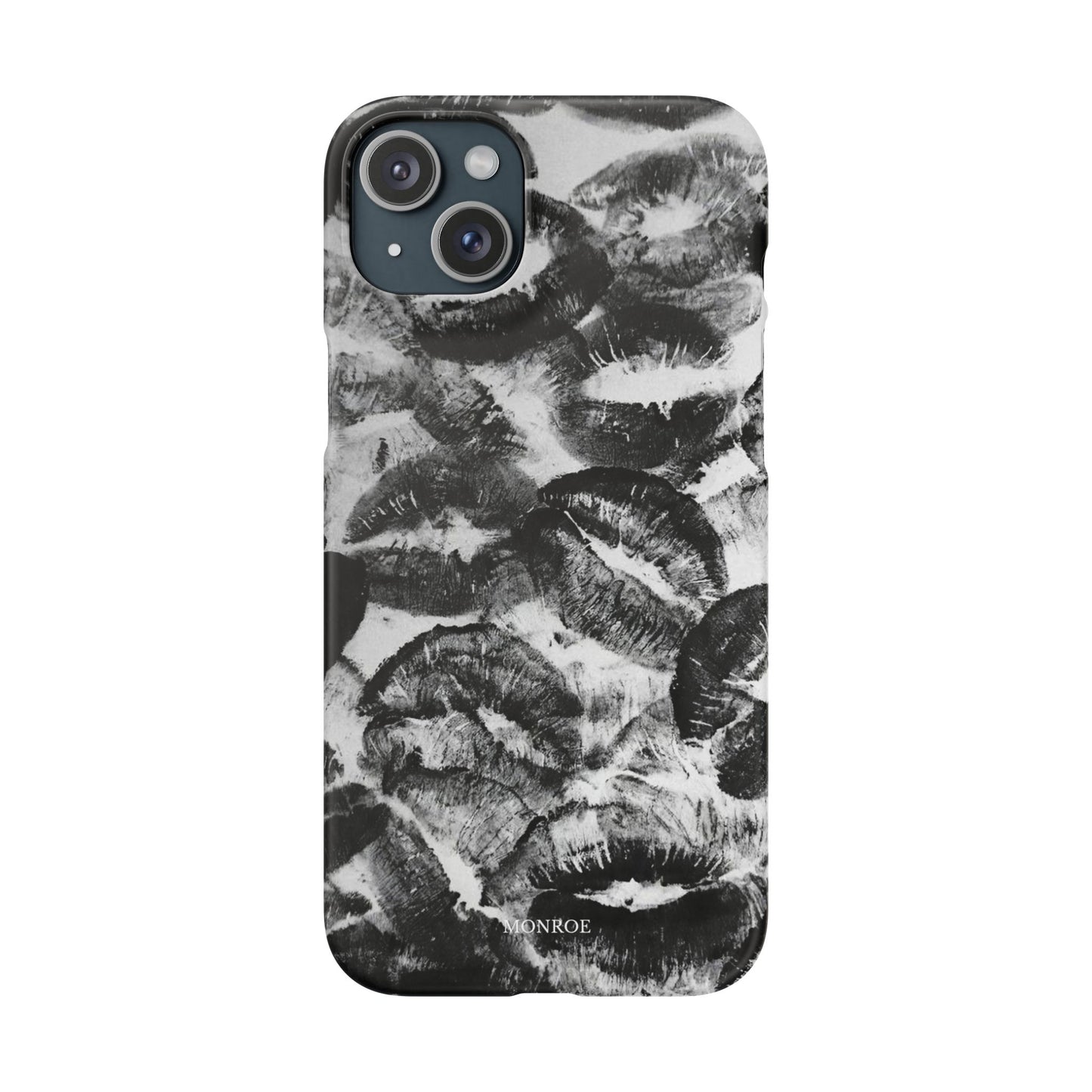 Black & White Kiss Print Case