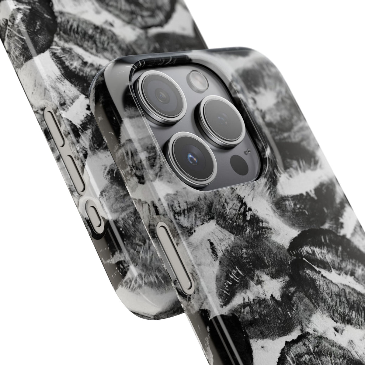 Black & White Kiss Print Case