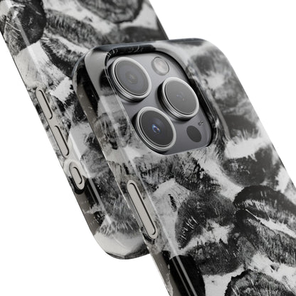 Black & White Kiss Print Case