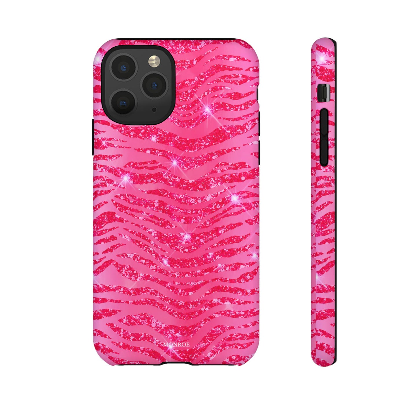 Pink Glitter Zebra Tough Case
