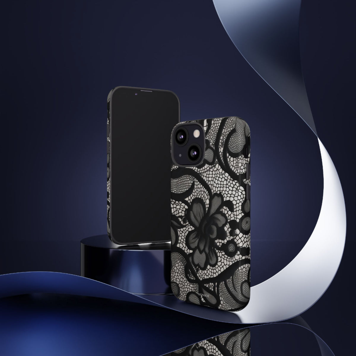 Black Floral Vintage Case