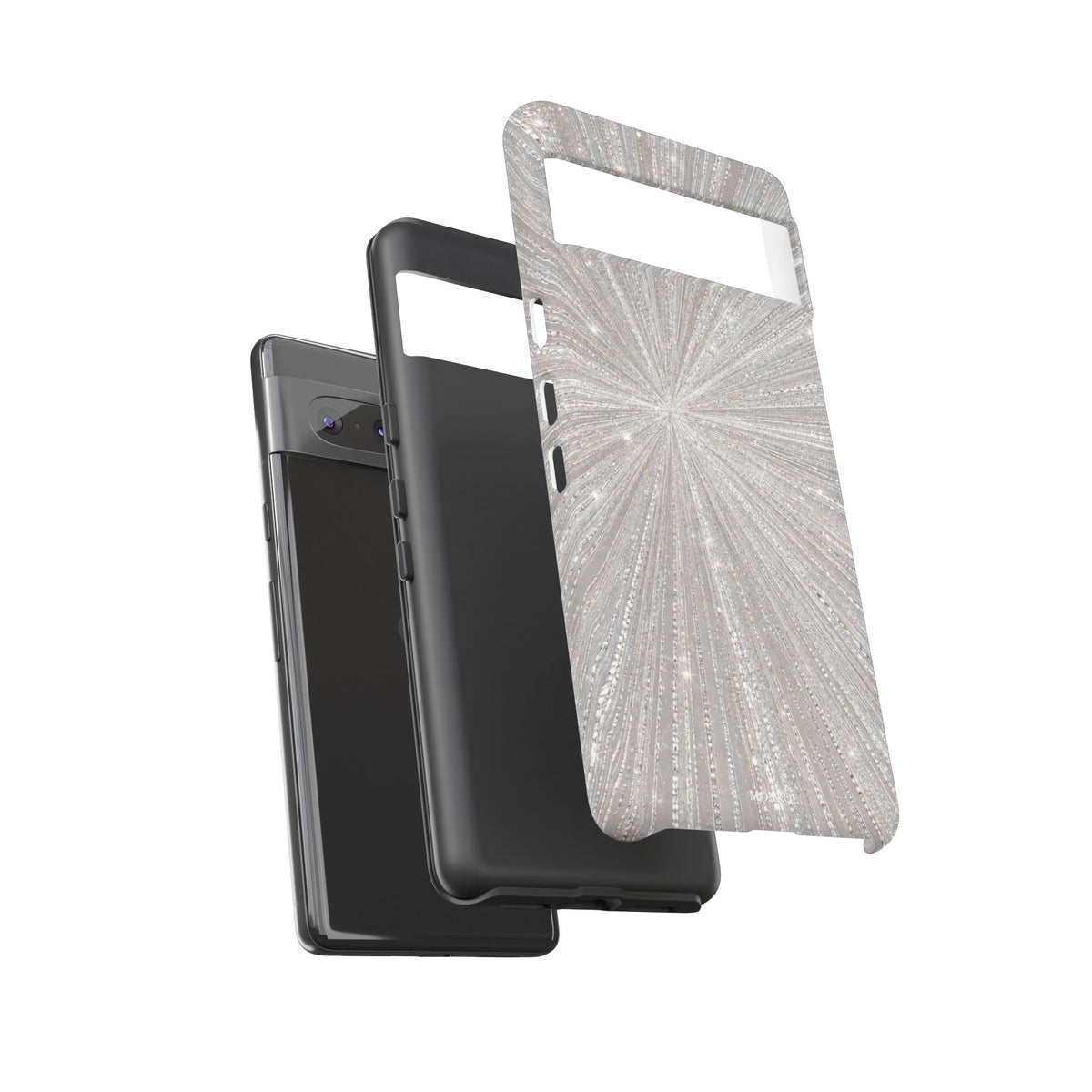 Sparkling Silver Burst Tough Case