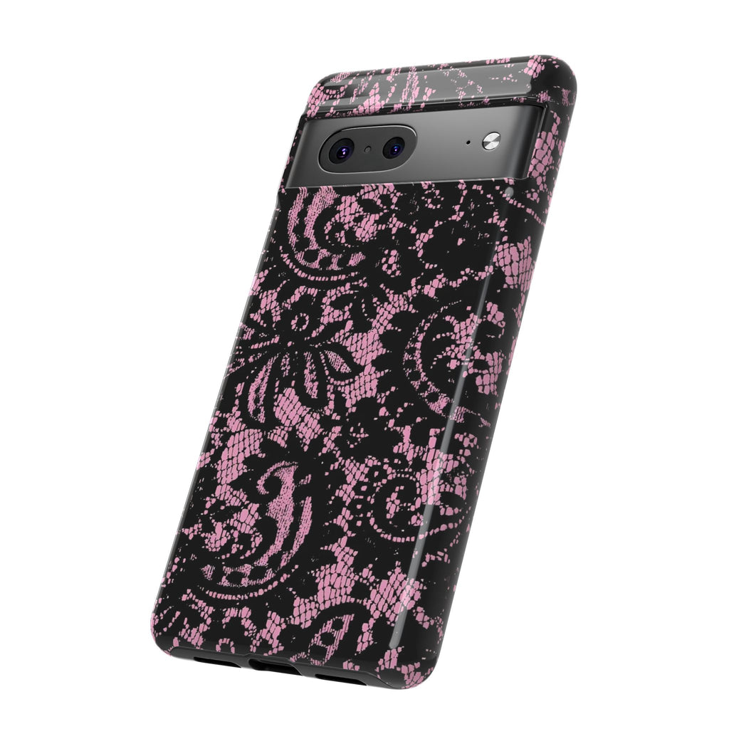 Pink Lace Pattern Tough Phone Case