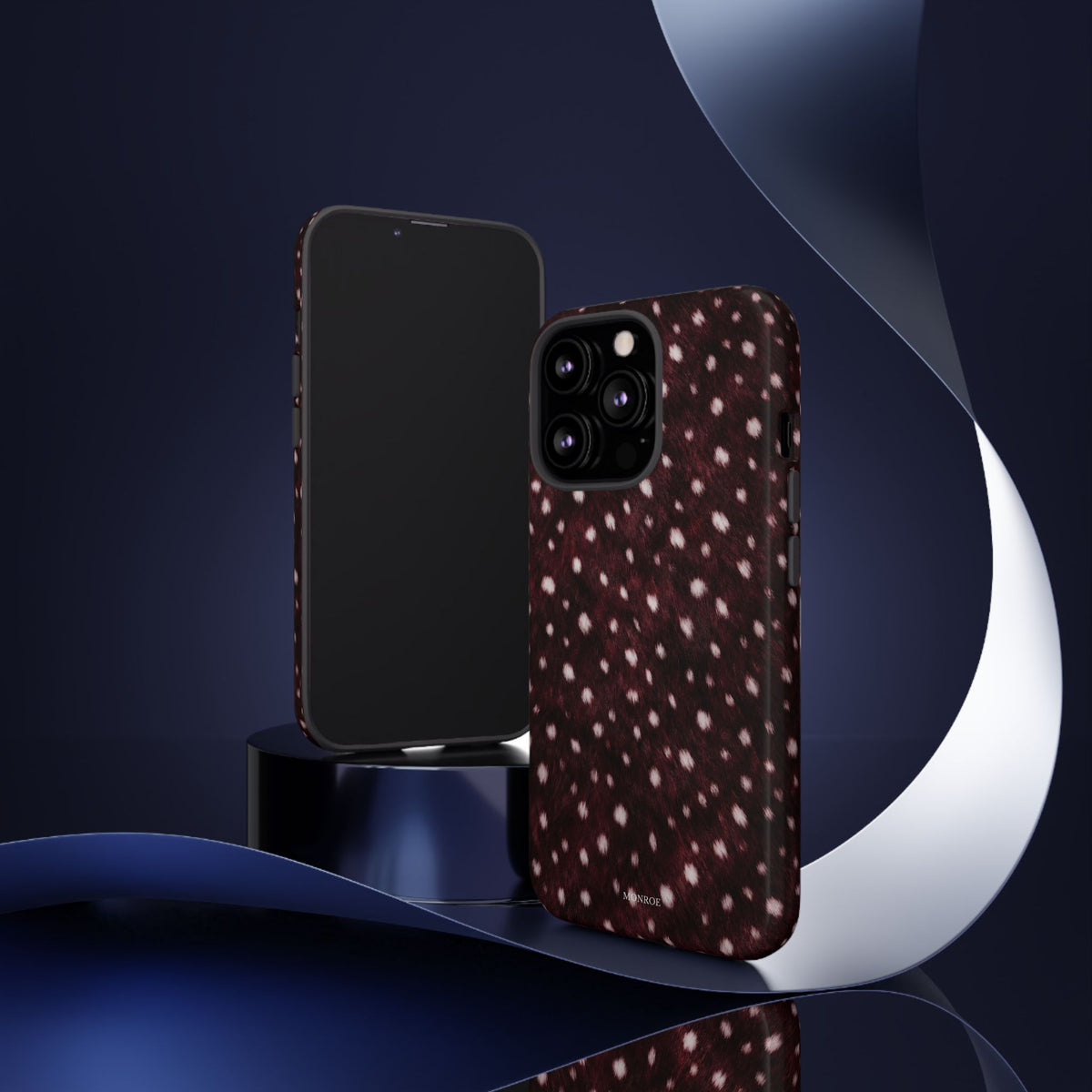 Burgundy Spotted Fur Tough Case