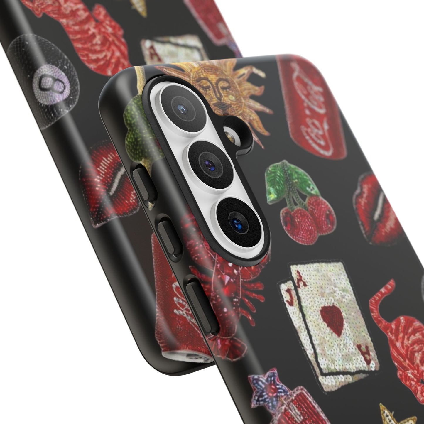 Retro Patch Motif Tough Case