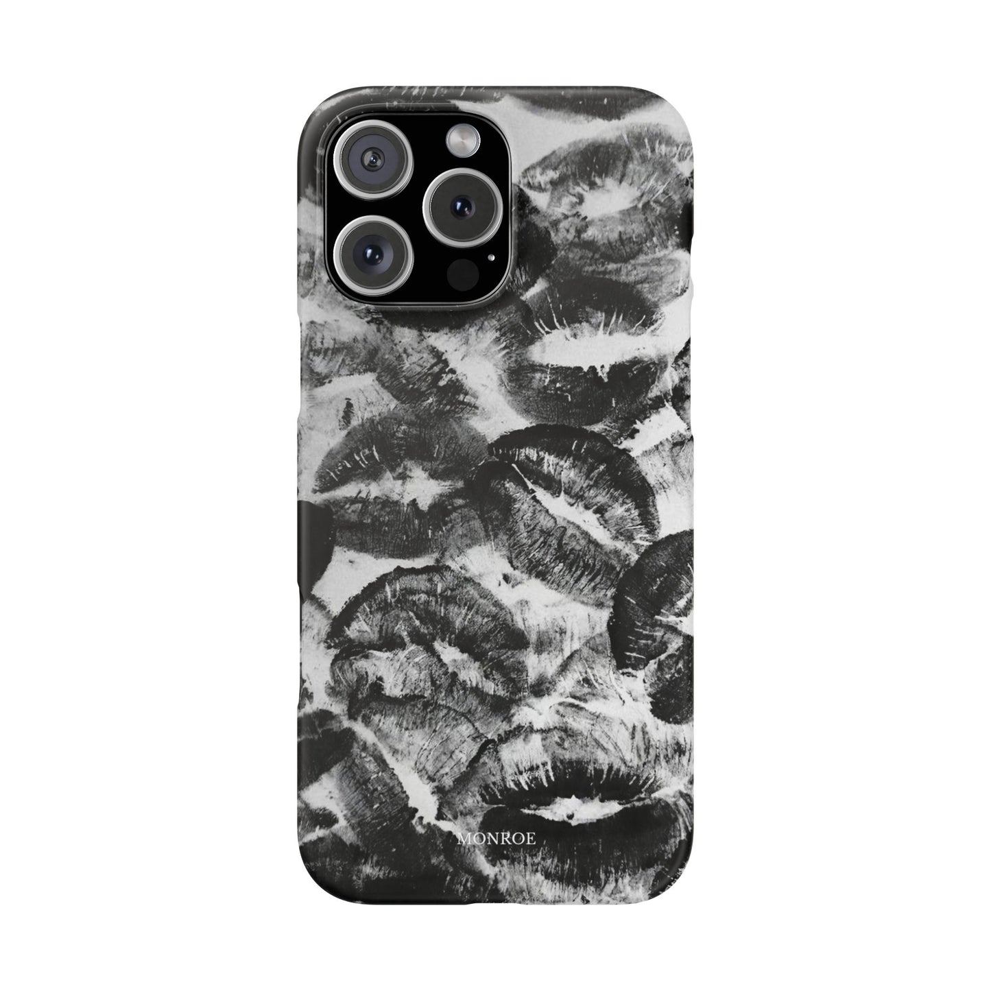 Black & White Kiss Print Case