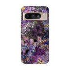 Purple Fleur-de-Lis Floral Tough Phone Case