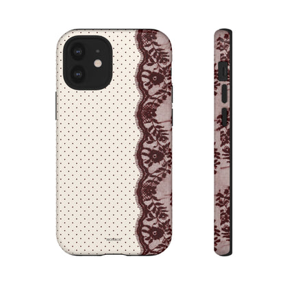 Burgundy Lace Edge Tough Case