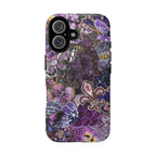 Purple Fleur-de-Lis Floral Tough Phone Case