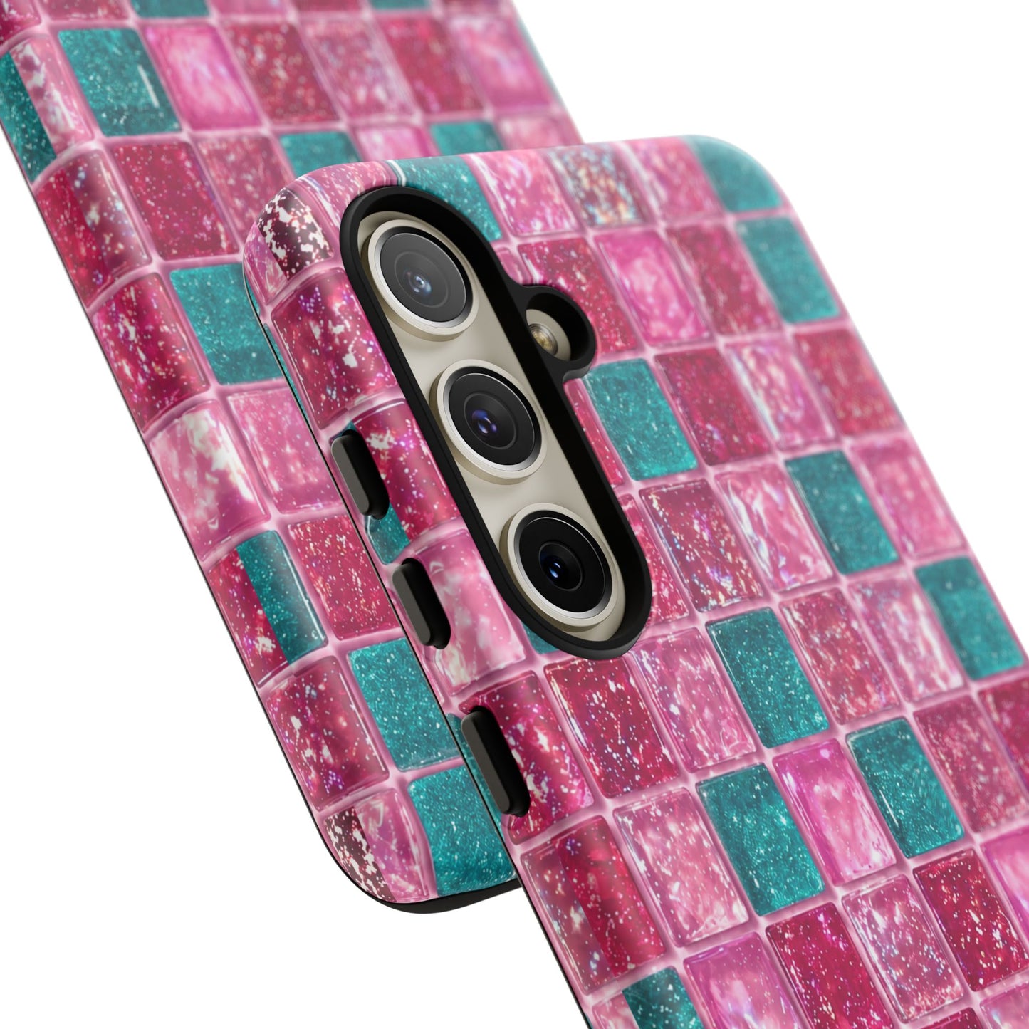 Pink Teal Mosaic Tough Case