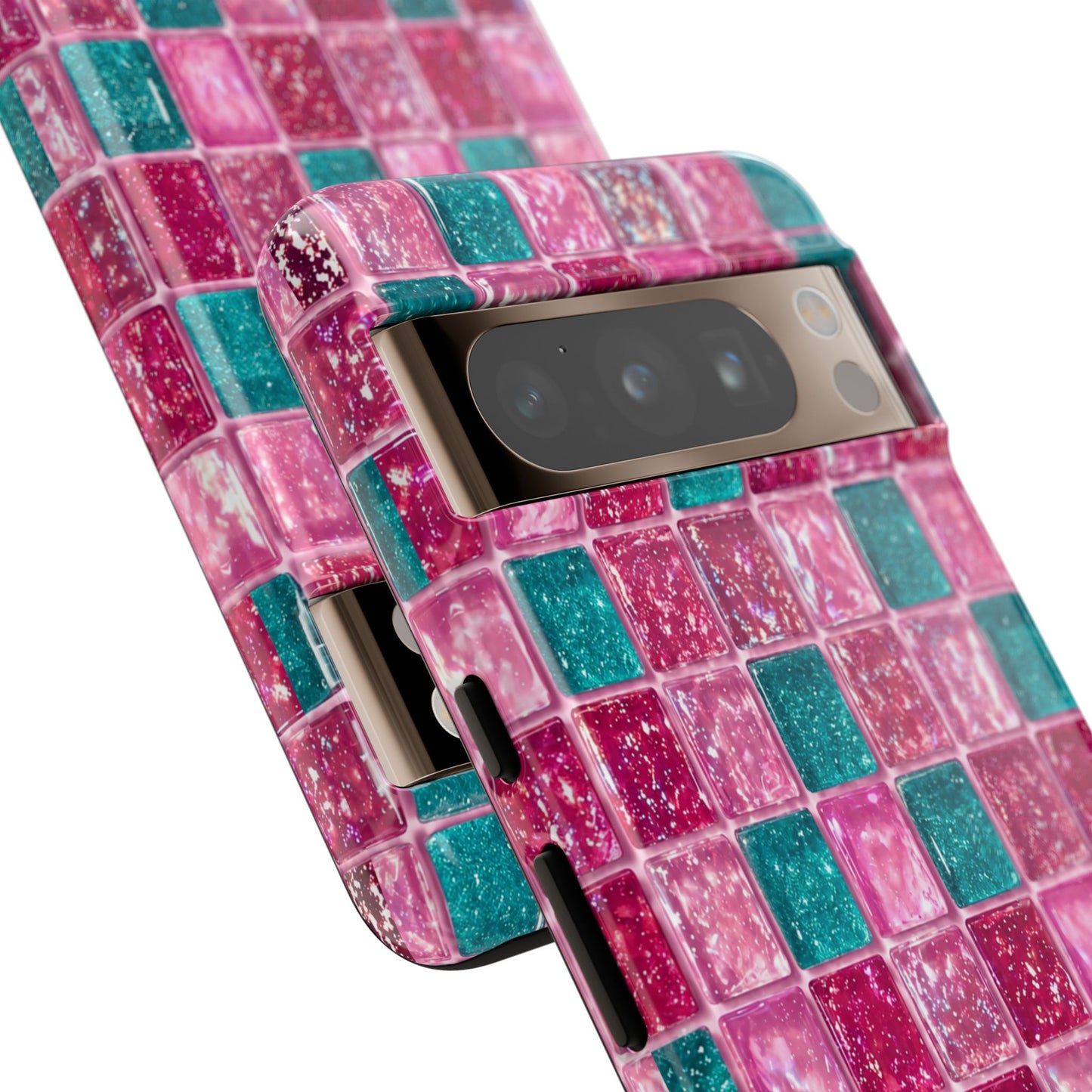 Pink Teal Mosaic Tough Case