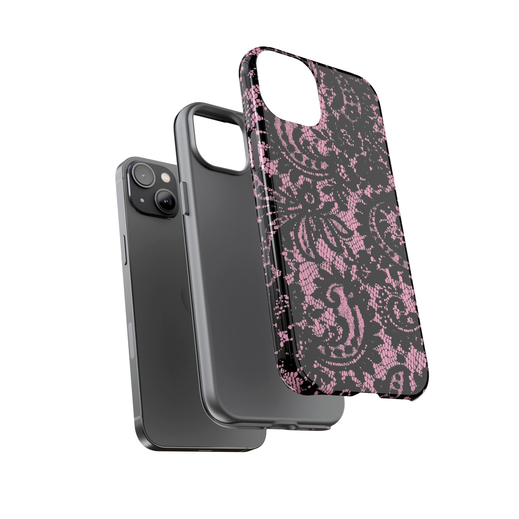 Pink Lace Pattern Tough Phone Case