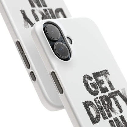Get Dirty in Paris White Snap Case