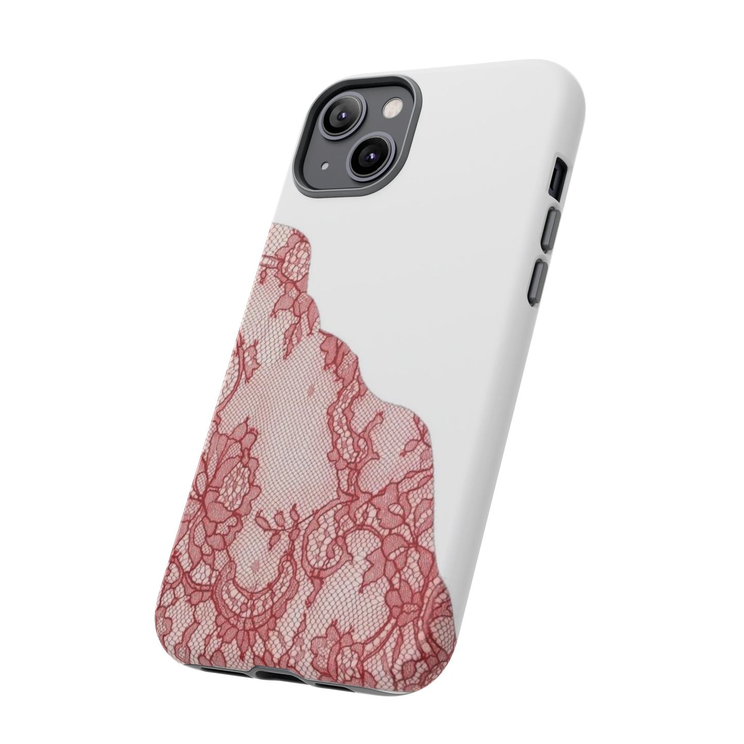 Red Lace Edge Tough Phone Case