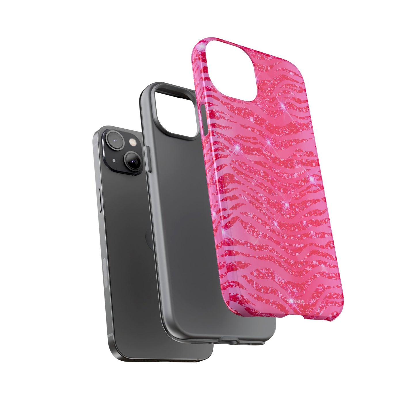 Pink Glitter Zebra Tough Case