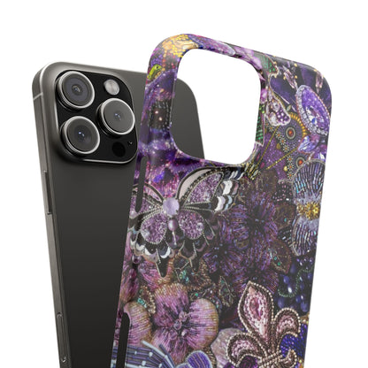 Purple Floral Butterfly Case