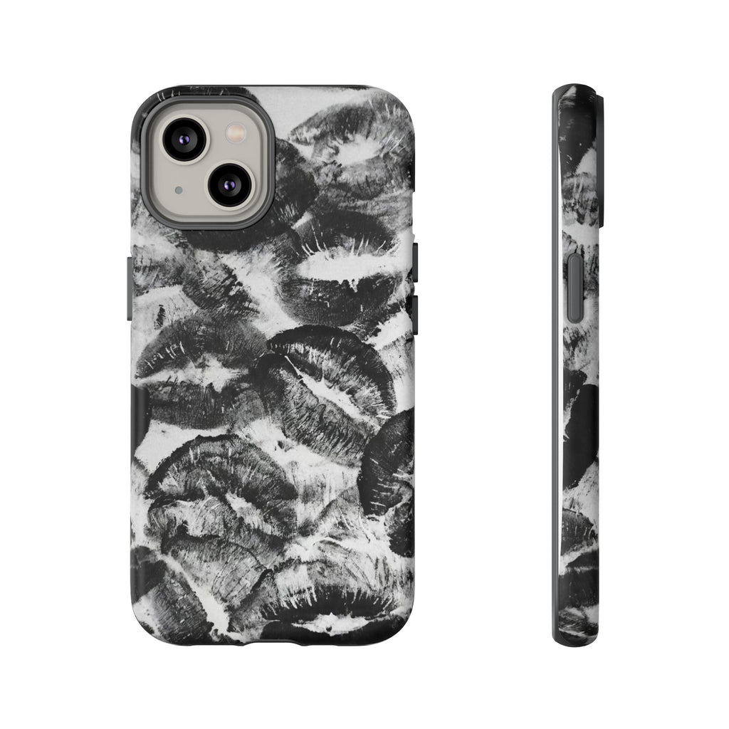 Black and Kiss Design Phone Case