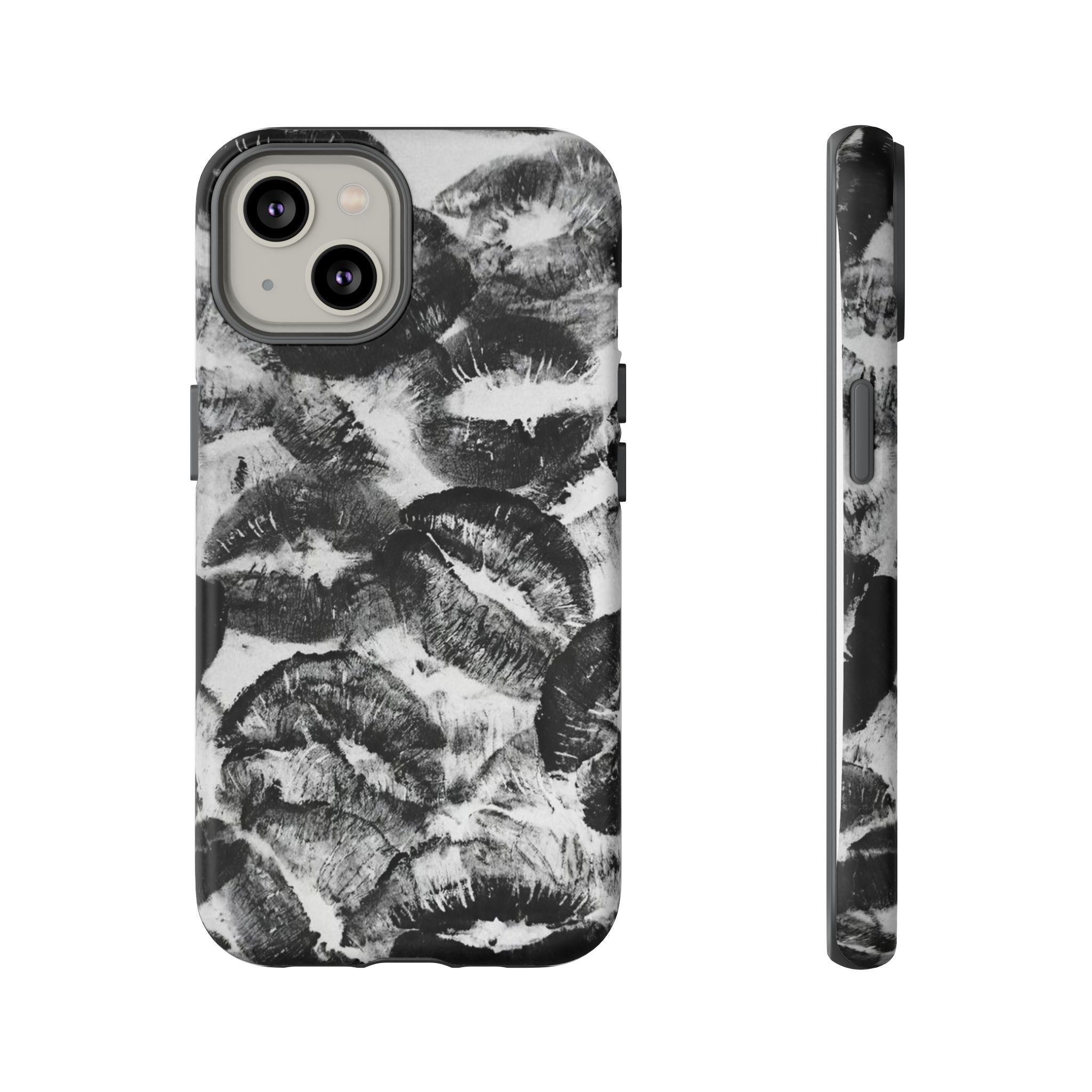 Black and Kiss Design Phone Case