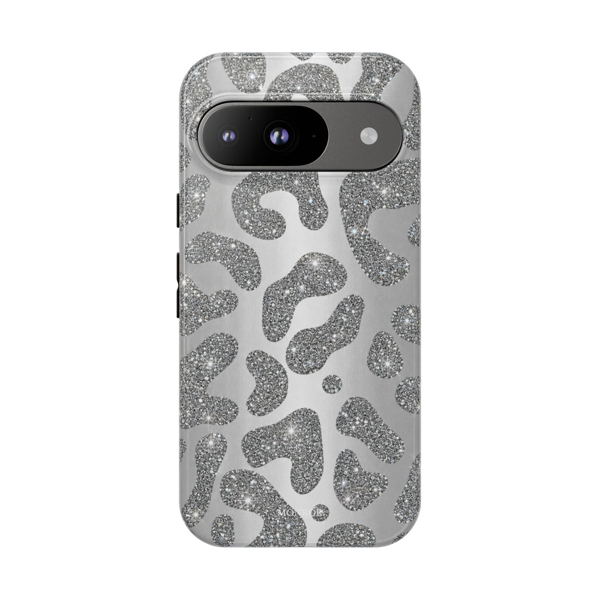 Silver Glitter Leopard Tough Case