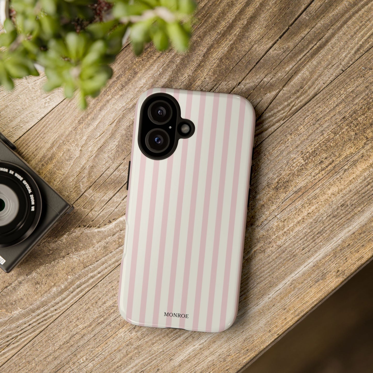 Light Pink Stripe Tough Phone Case