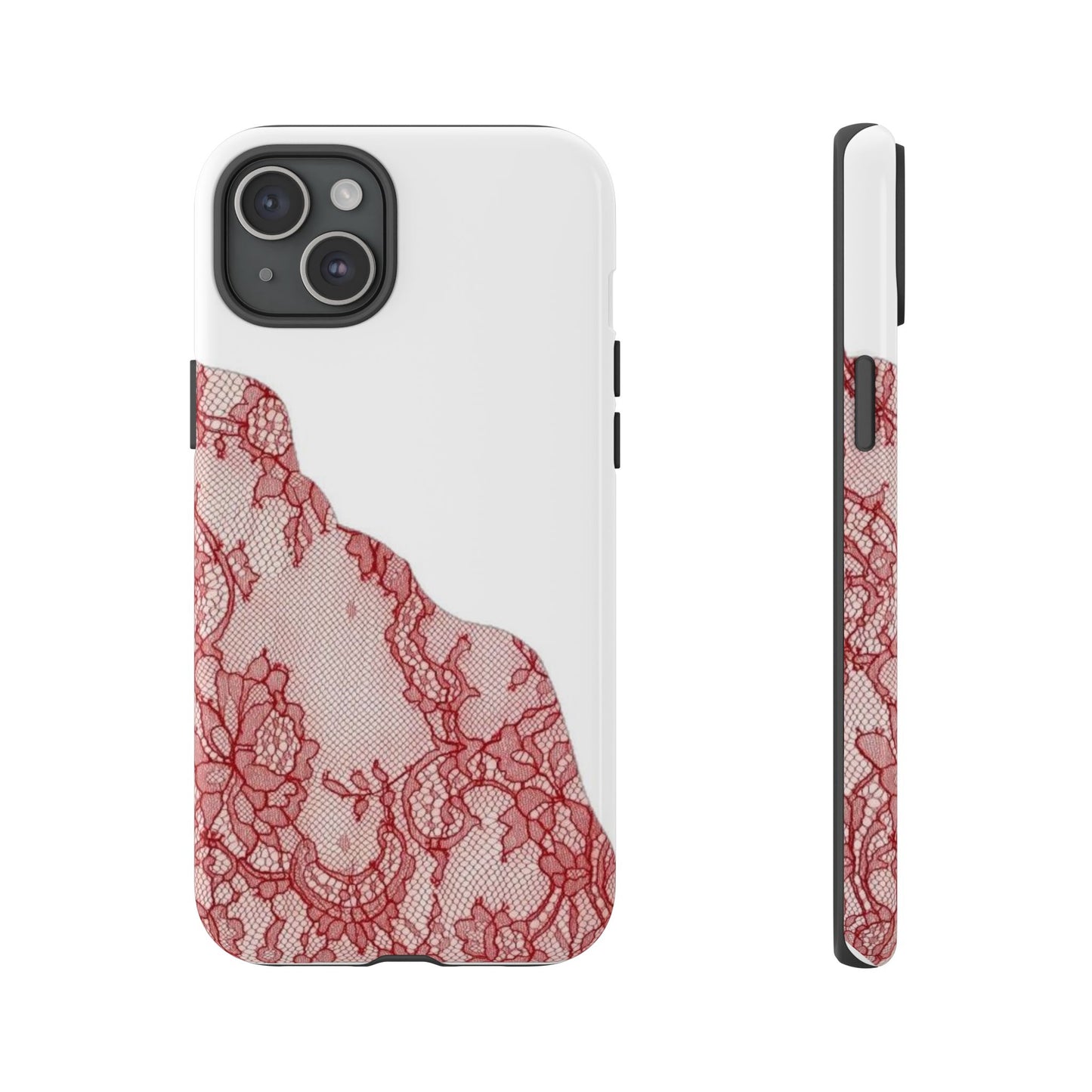 Red Lace Edge Tough Phone Case