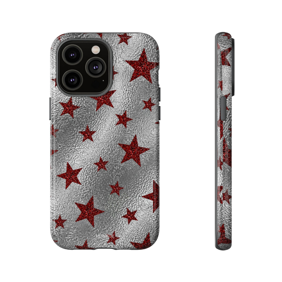 Silver Red Starry Tough Case