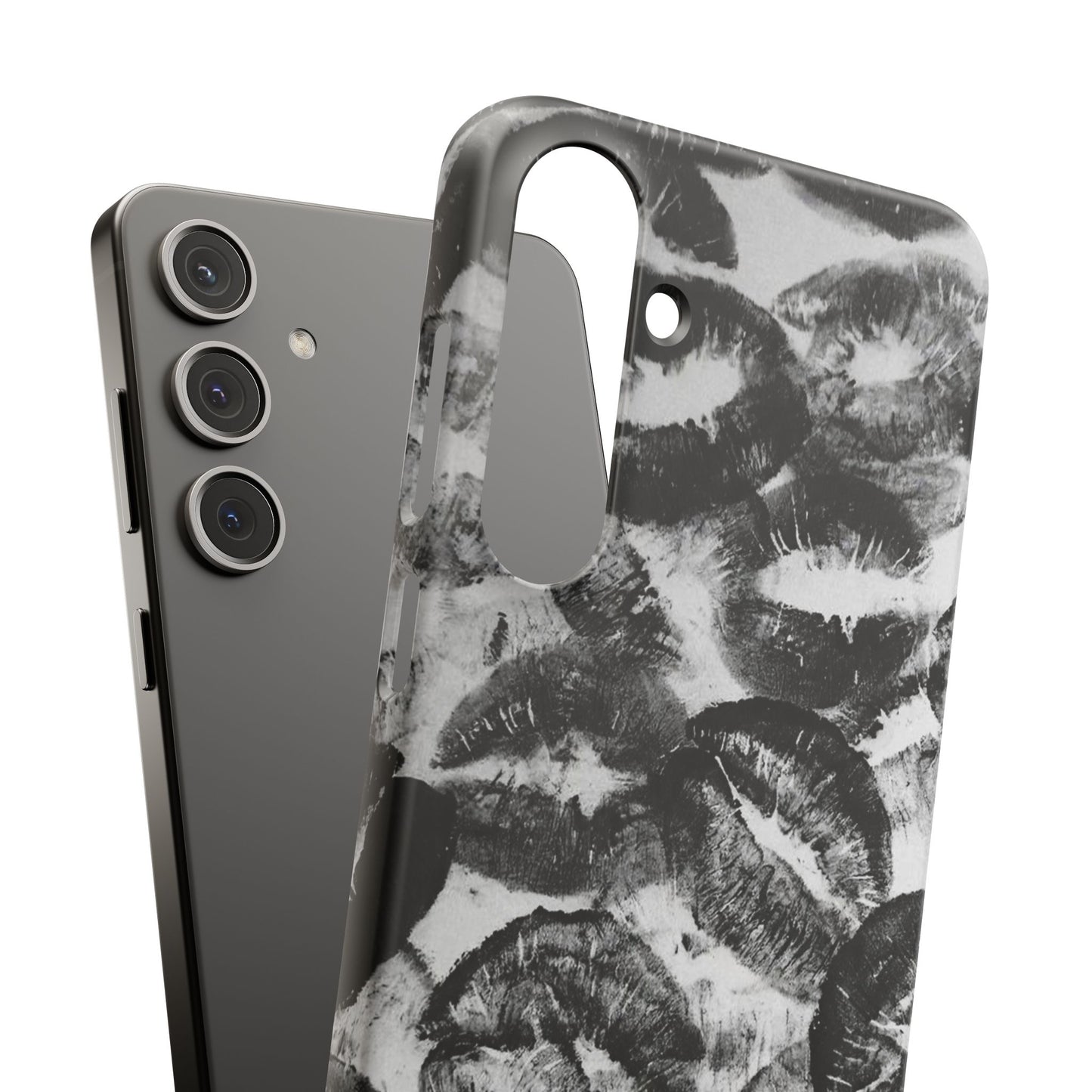 Black & White Kiss Print Case