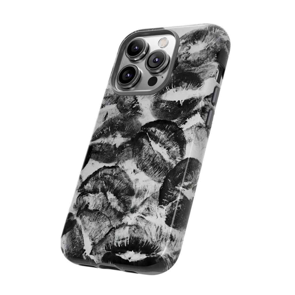 Black and Kiss Design Phone Case