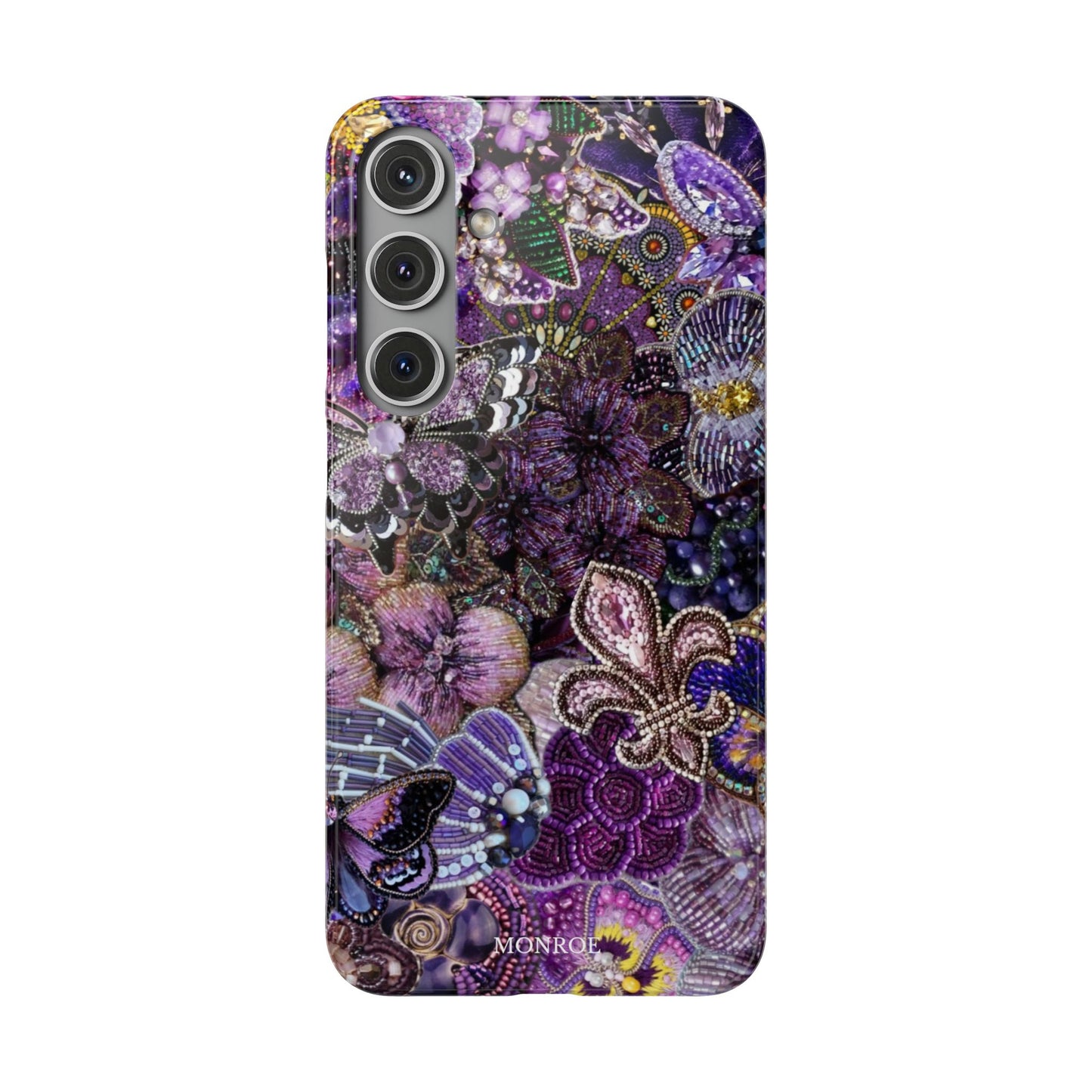 Purple Floral Butterfly Case