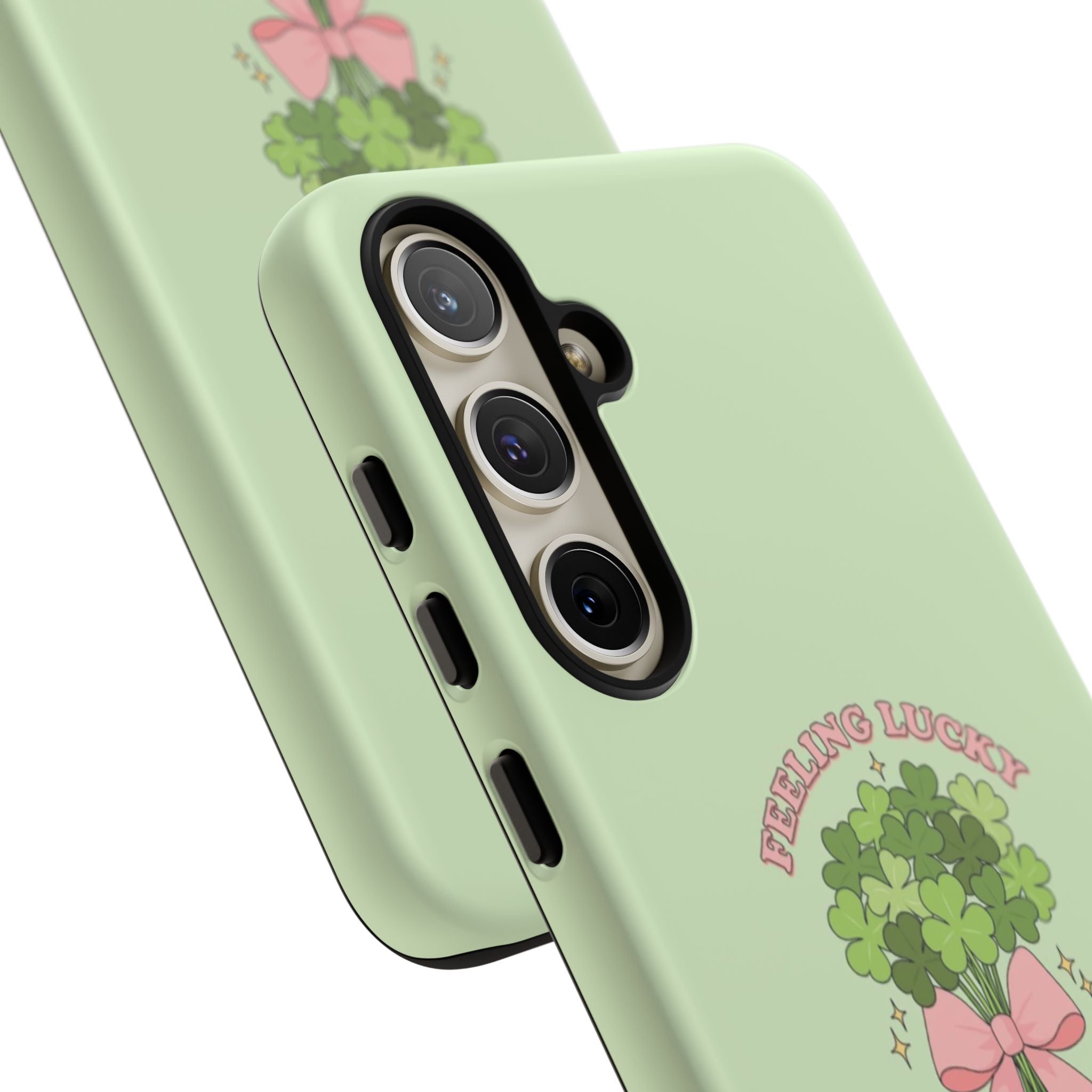‘Feeling Lucky' Clover Bouquet Tough Phone Case