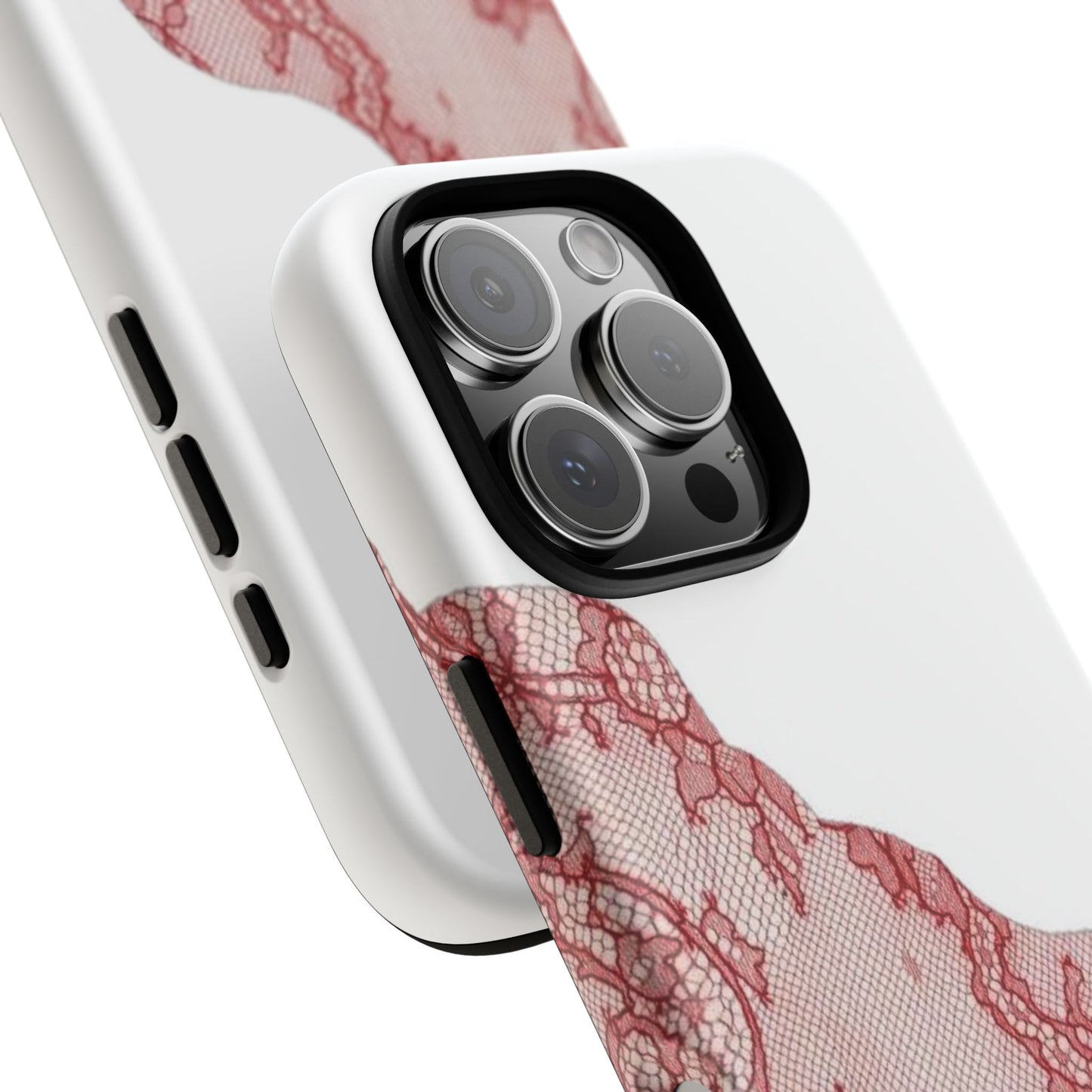 Red Lace Edge Tough Phone Case