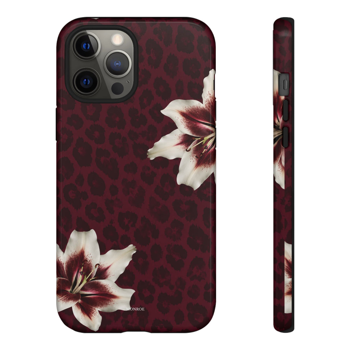 Burgundy Lily Leopard Tough Case