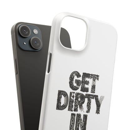 Get Dirty in Paris White Snap Case