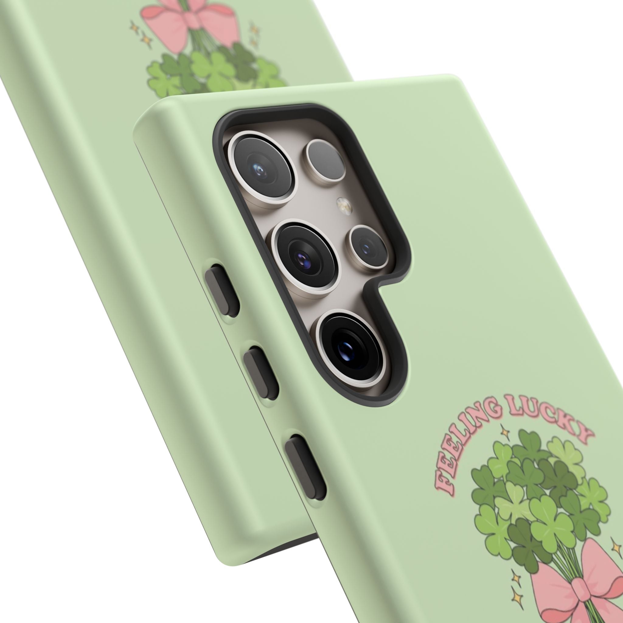 ‘Feeling Lucky' Clover Bouquet Tough Phone Case