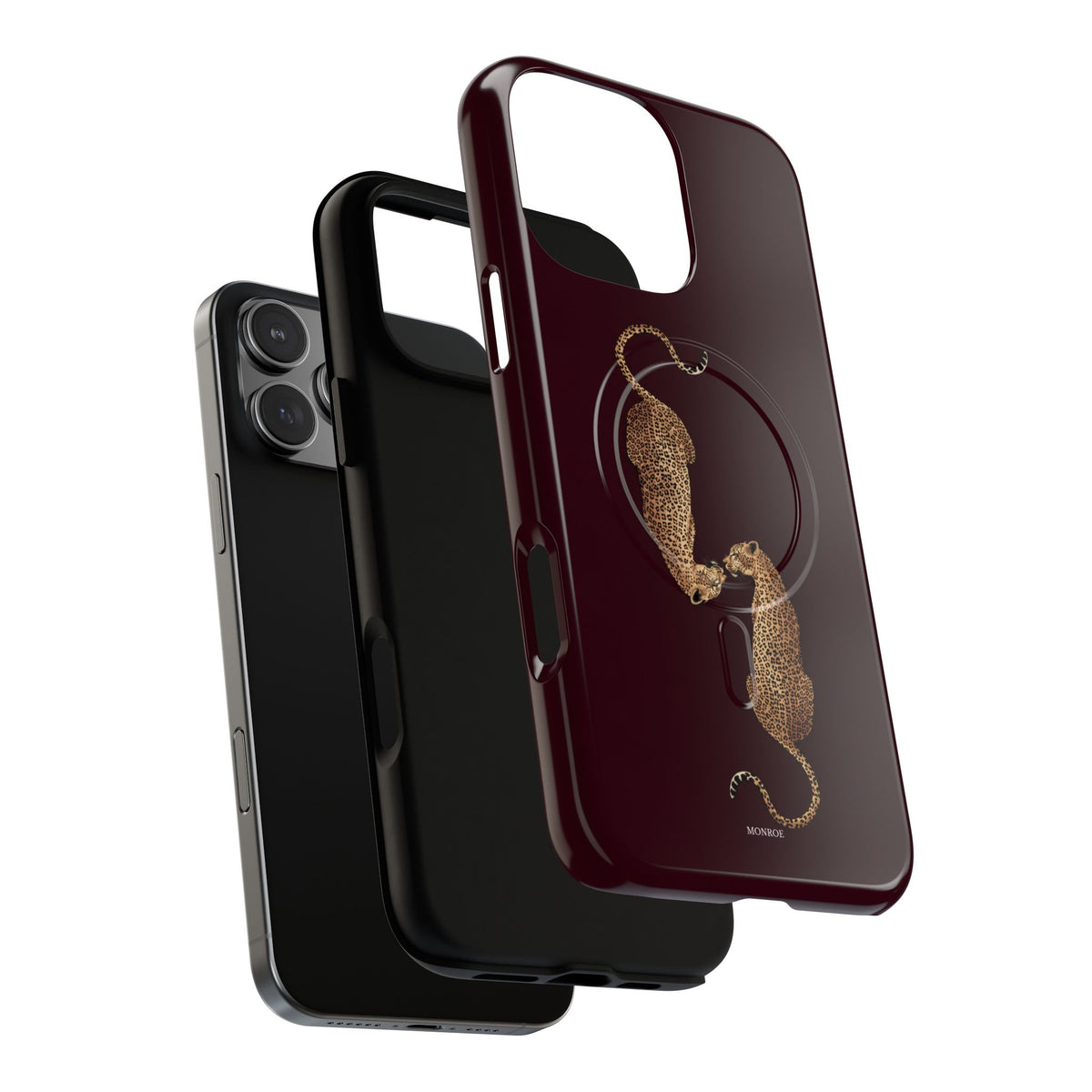 Burgundy Leopard Duo MagSafe Case