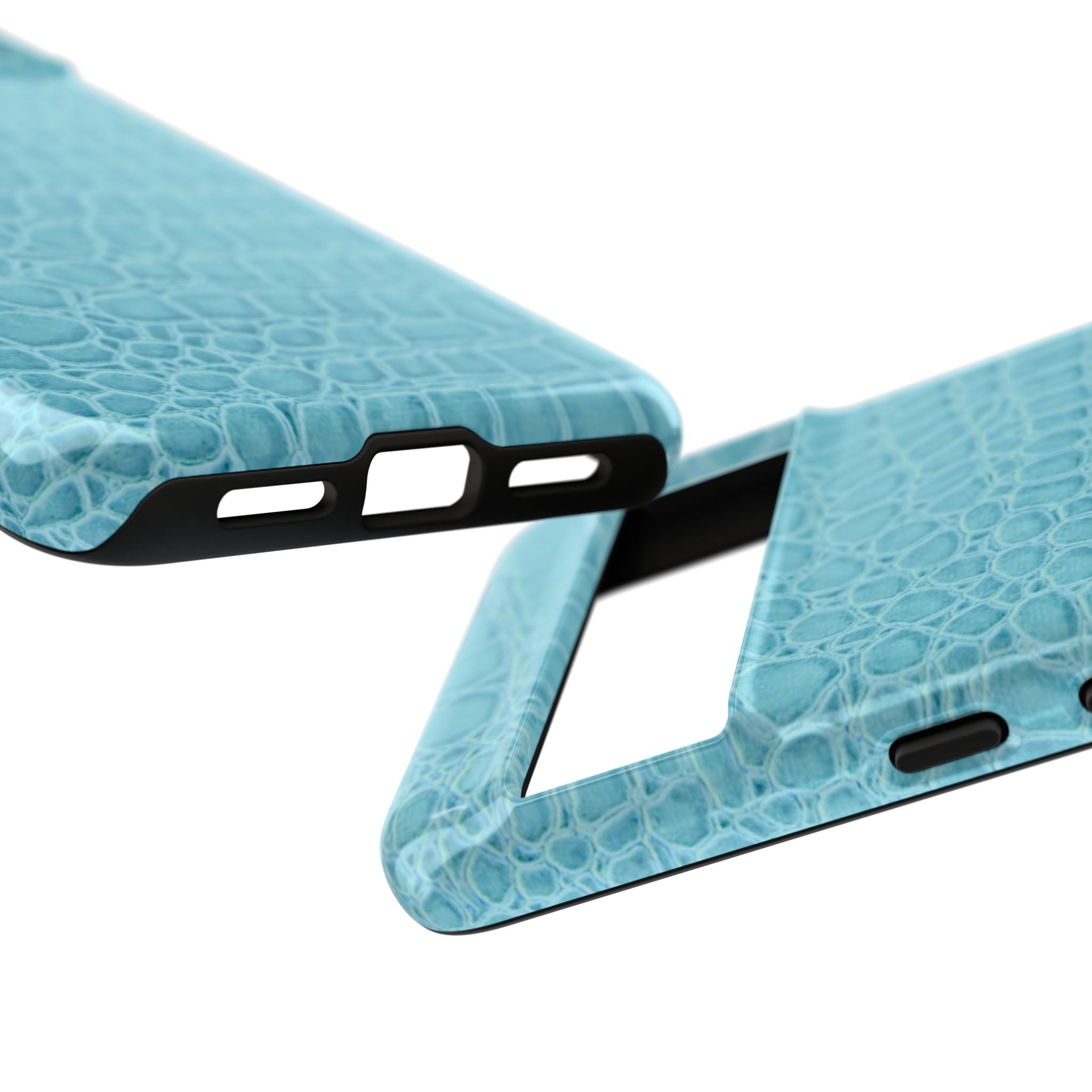 Croc Embossed Turquoise Phone Case