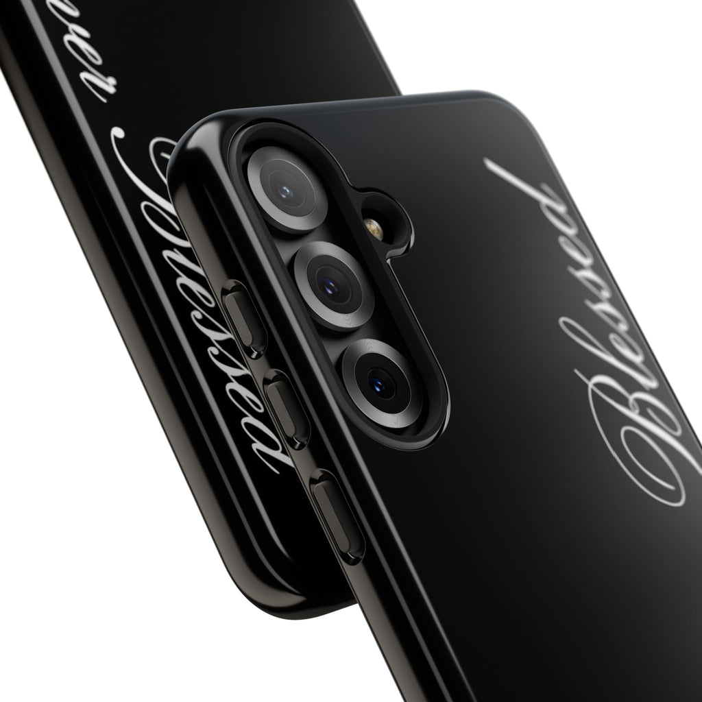 "Forever Blessed" Black Phone Cover