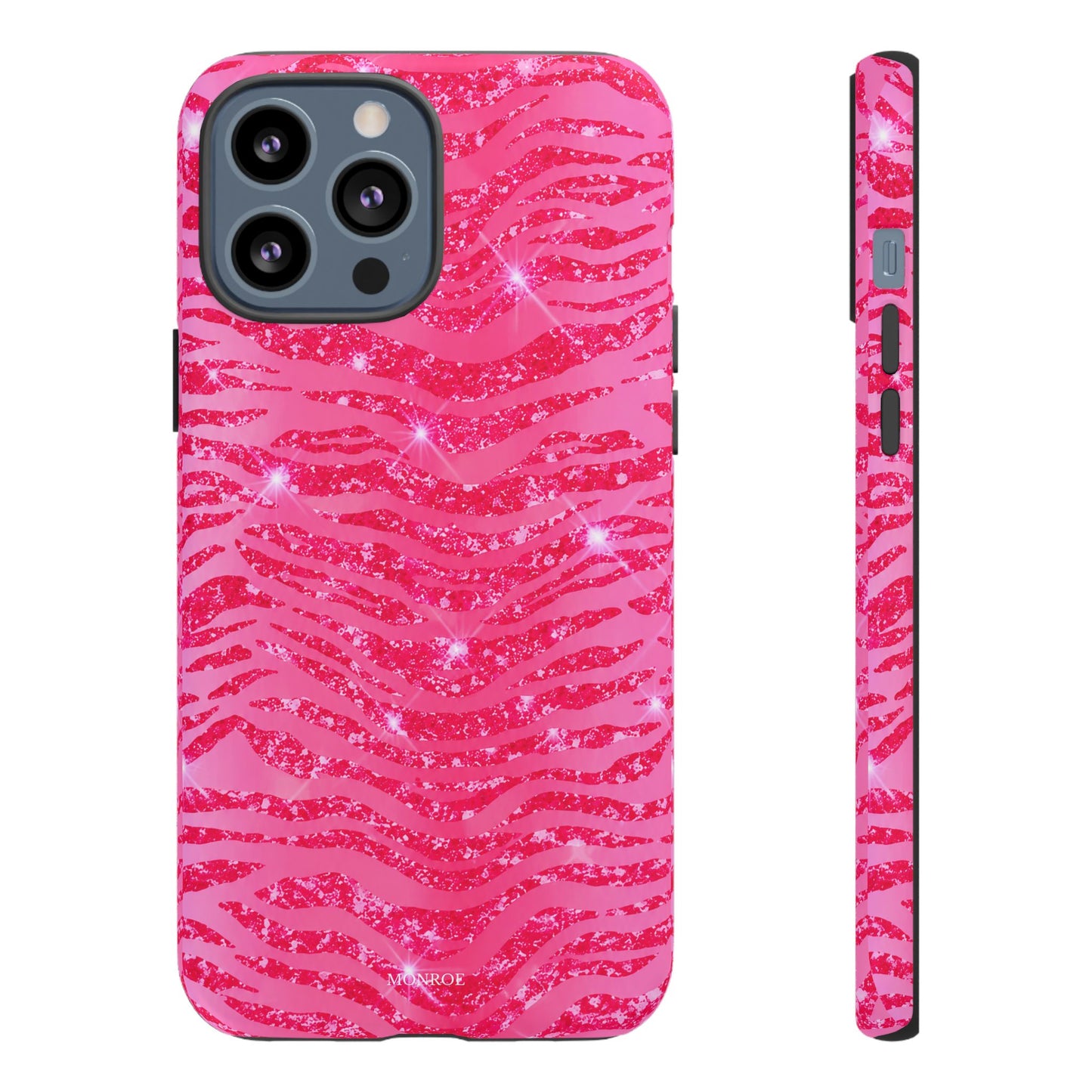 Pink Glitter Zebra Tough Case