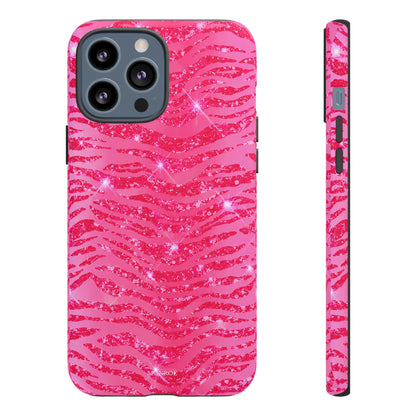 Pink Glitter Zebra Tough Case