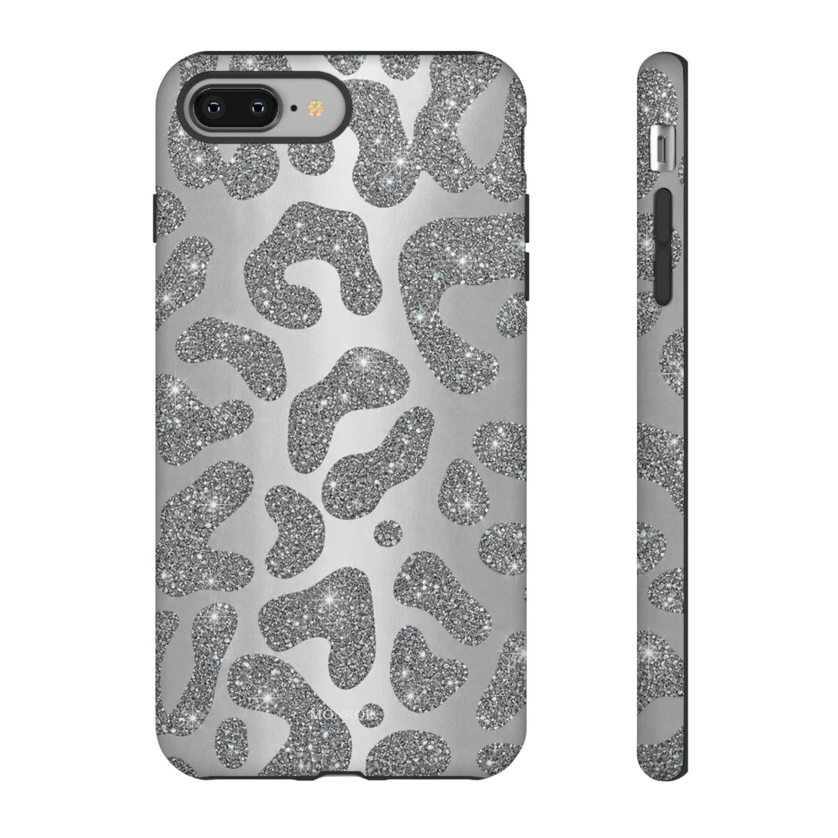 Silver Glitter Leopard Tough Case
